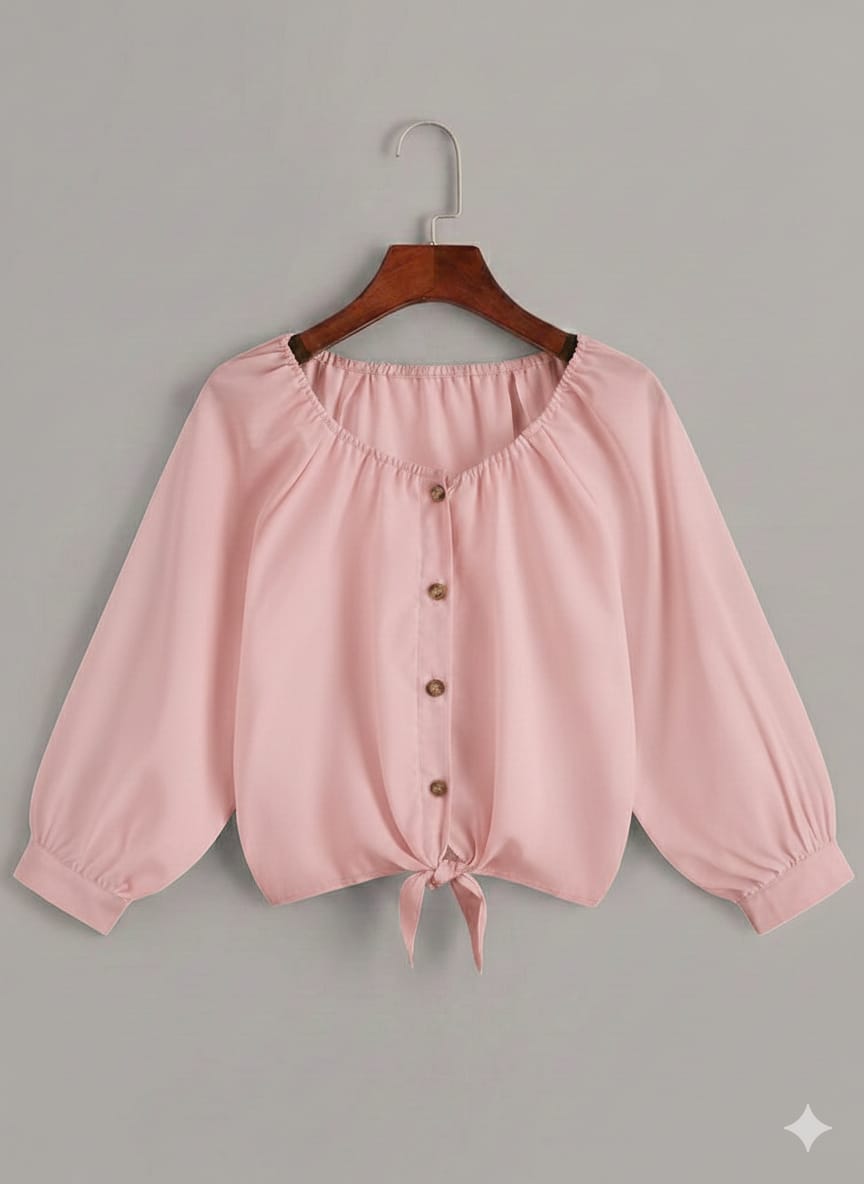 بلوزة كروب برباط